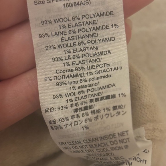 Tory Burch Longline Oatmeal Wool Blend Cardigan - Picture 5 of 5